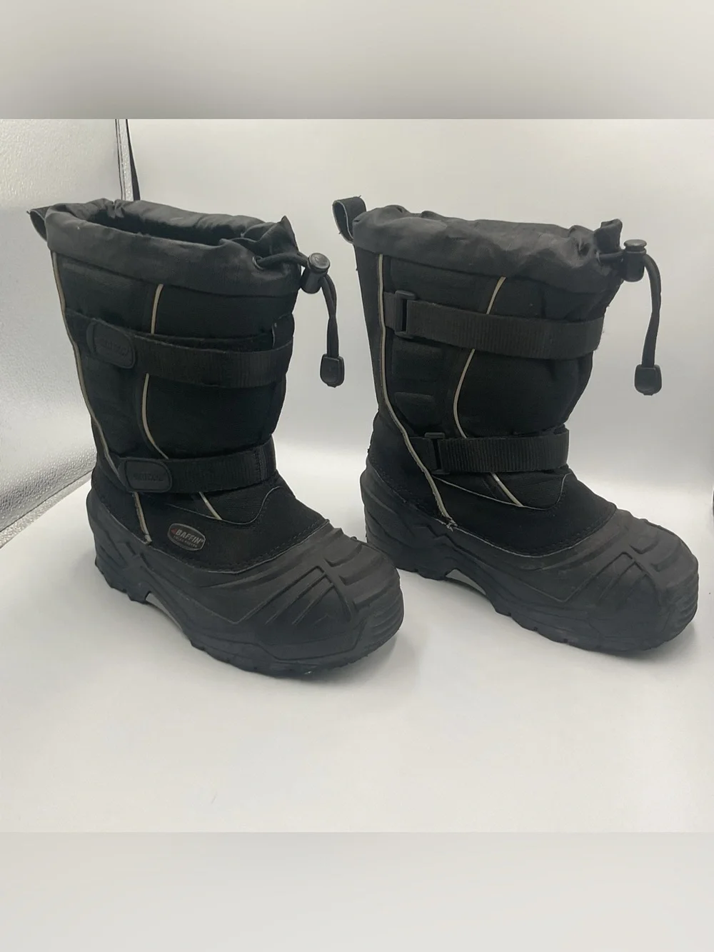 Baffin Young Eiger Youth Size 5 Winter Snow Boots Insulated Black Snowmobiling